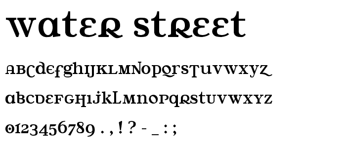 Water Street font
